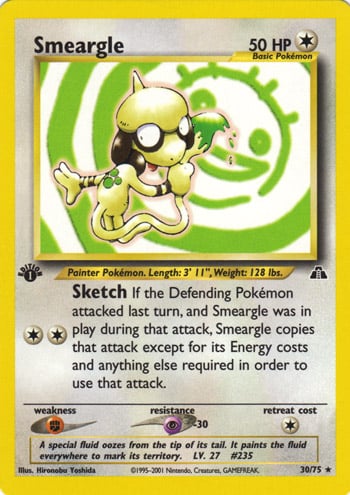 Smeargle 30/75 — Neo Discovery (Italian Pokémon TCG card)