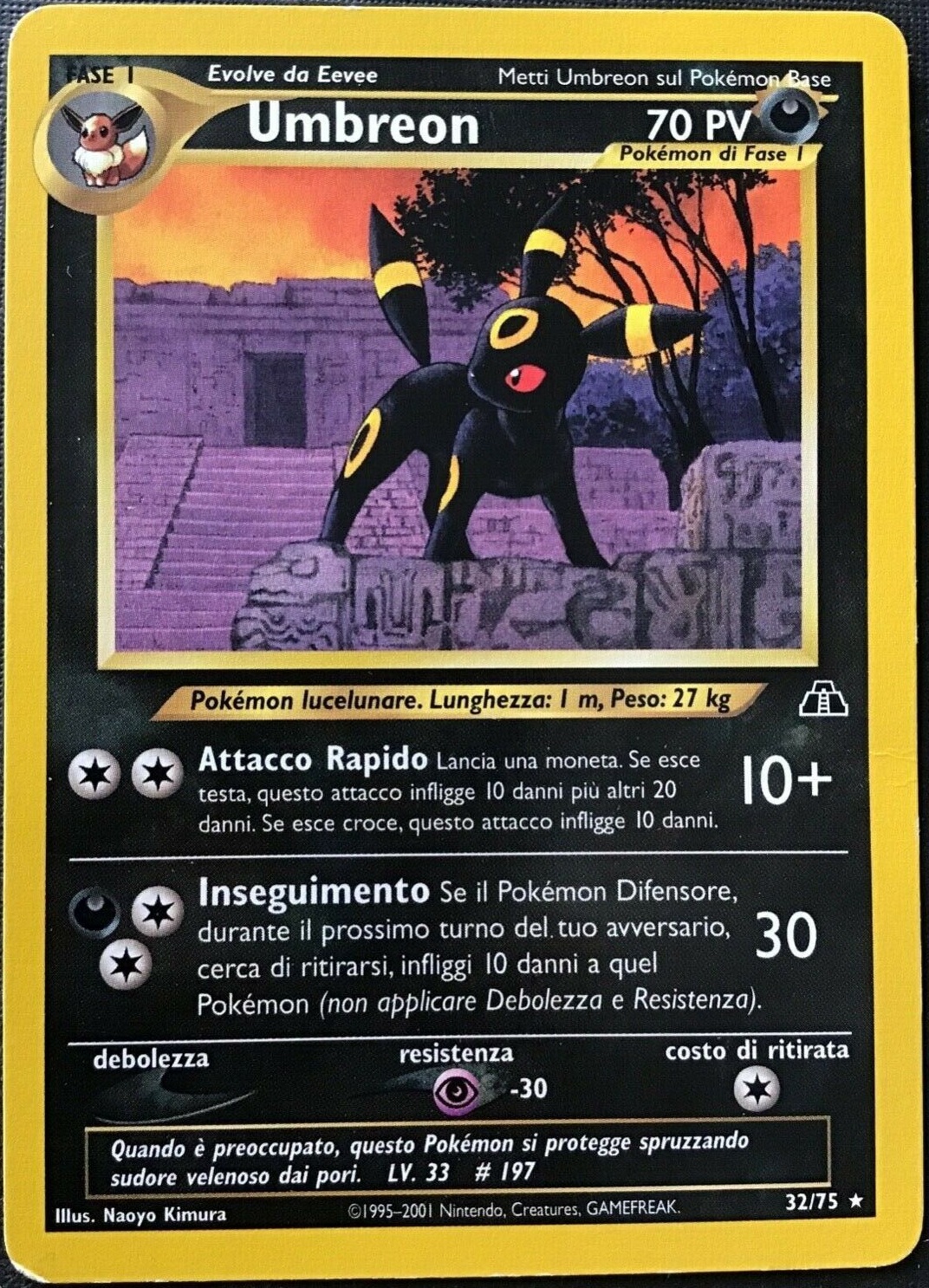 Umbreon 032 — Neo Discovery (Italian Pokémon TCG card)