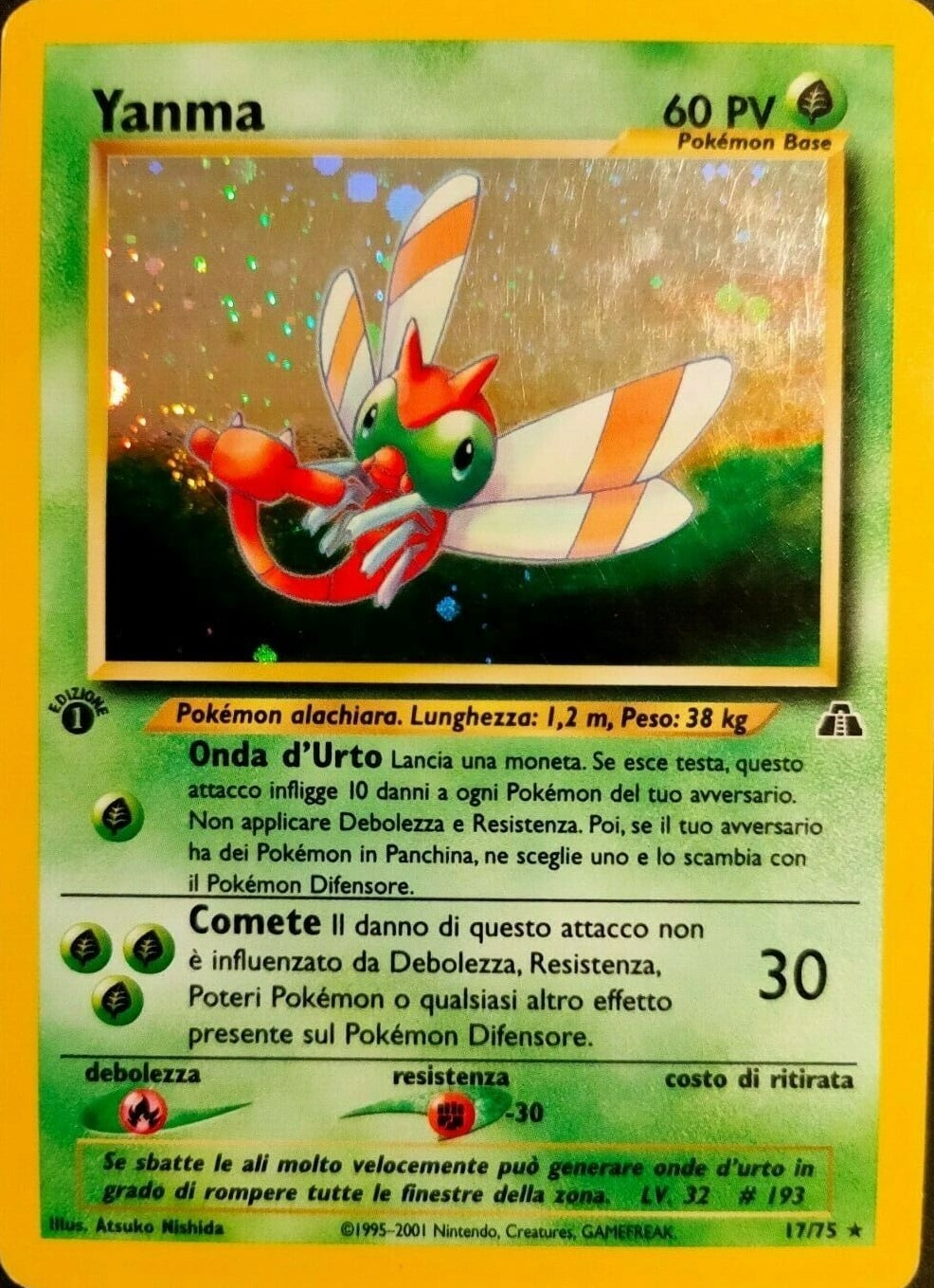 Yanma 036 — Neo Discovery (Italian Pokémon TCG card)