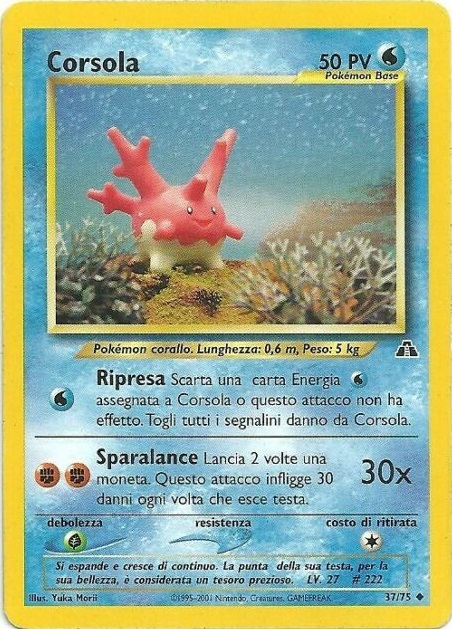 Corsola 037 — Neo Discovery (Italian Pokémon TCG card)