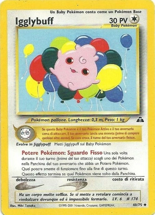 Igglybuff 040 — Neo Discovery (Italian Pokémon TCG card)