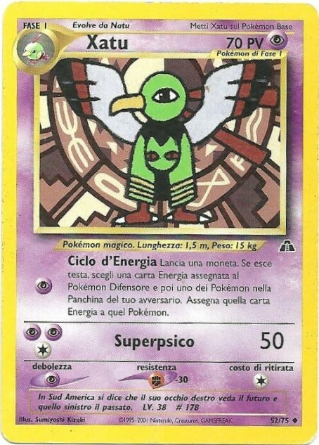 Xatu 052 — Neo Discovery (Italian Pokémon TCG card)