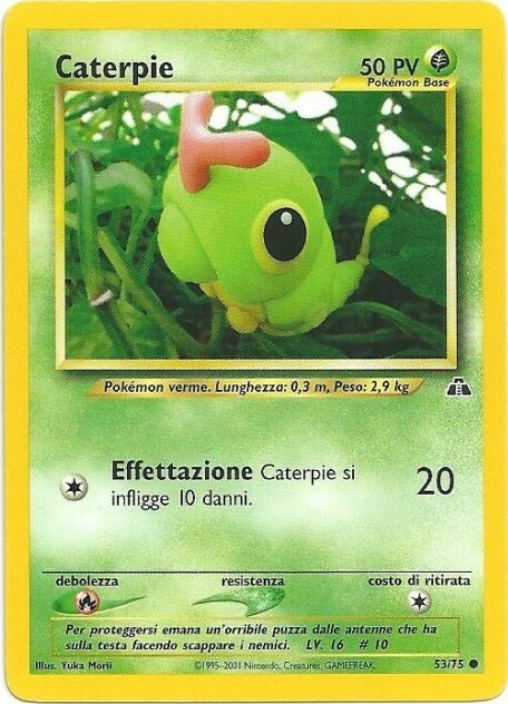 Caterpie 053 — Neo Discovery (Italian Pokémon TCG card)