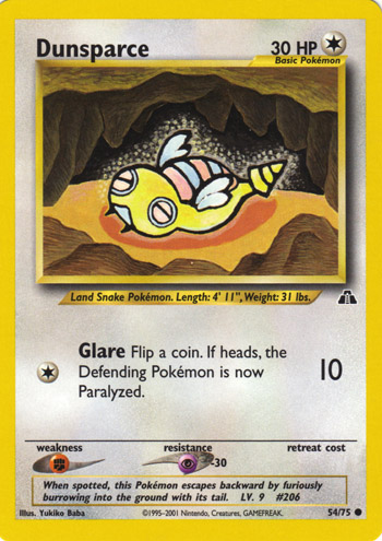 Dunsparce 054 — Neo Discovery (Italian Pokémon TCG card)