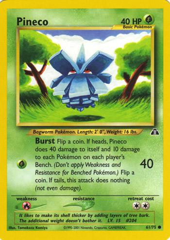 Pineco 61/75 — Neo Discovery (Italian Pokémon TCG card)