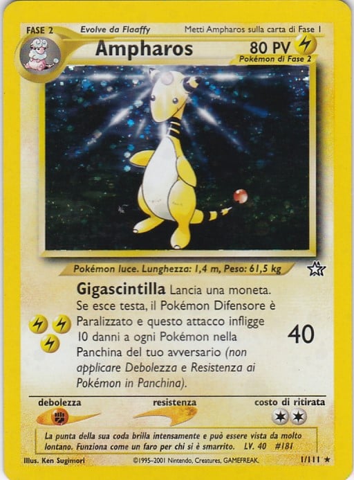 Ampharos 001 — Neo Genesis (Italian Pokémon TCG card)