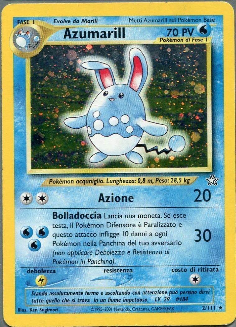 Azumarill 002 — Neo Genesis (Italian Pokémon TCG card)