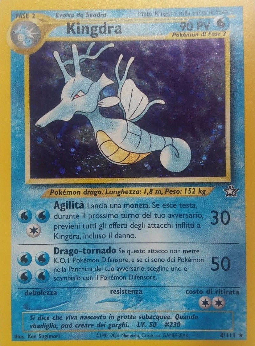Kingdra 008 — Neo Genesis (Italian Pokémon TCG card)