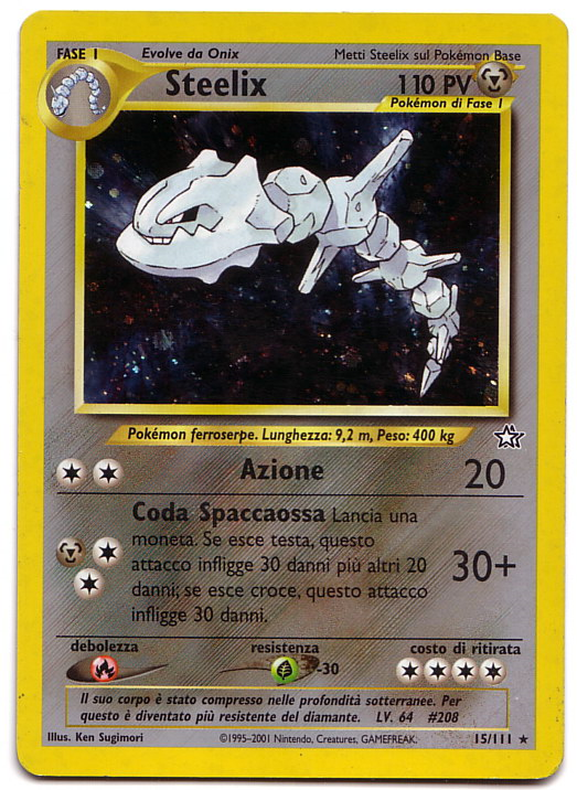Steelix 015 — Neo Genesis (Italian Pokémon TCG card)