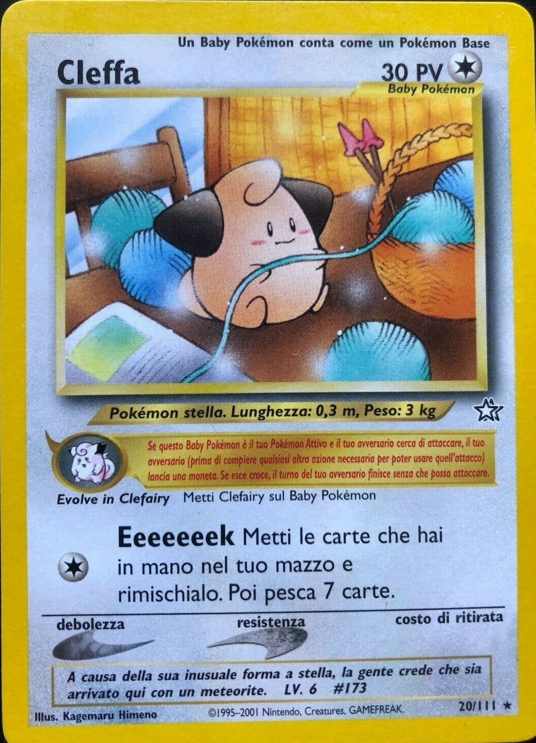 Cleffa 020 — Neo Genesis (Italian Pokémon TCG card)