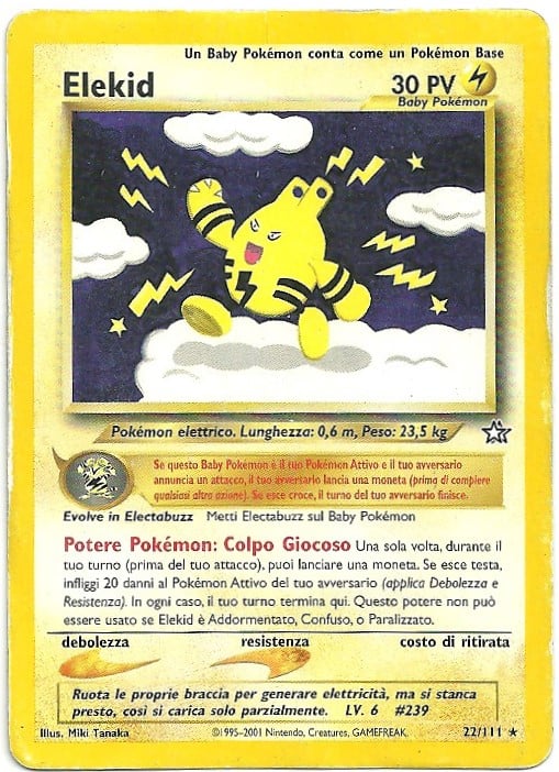 Elekid 022 — Neo Genesis (Italian Pokémon TCG card)