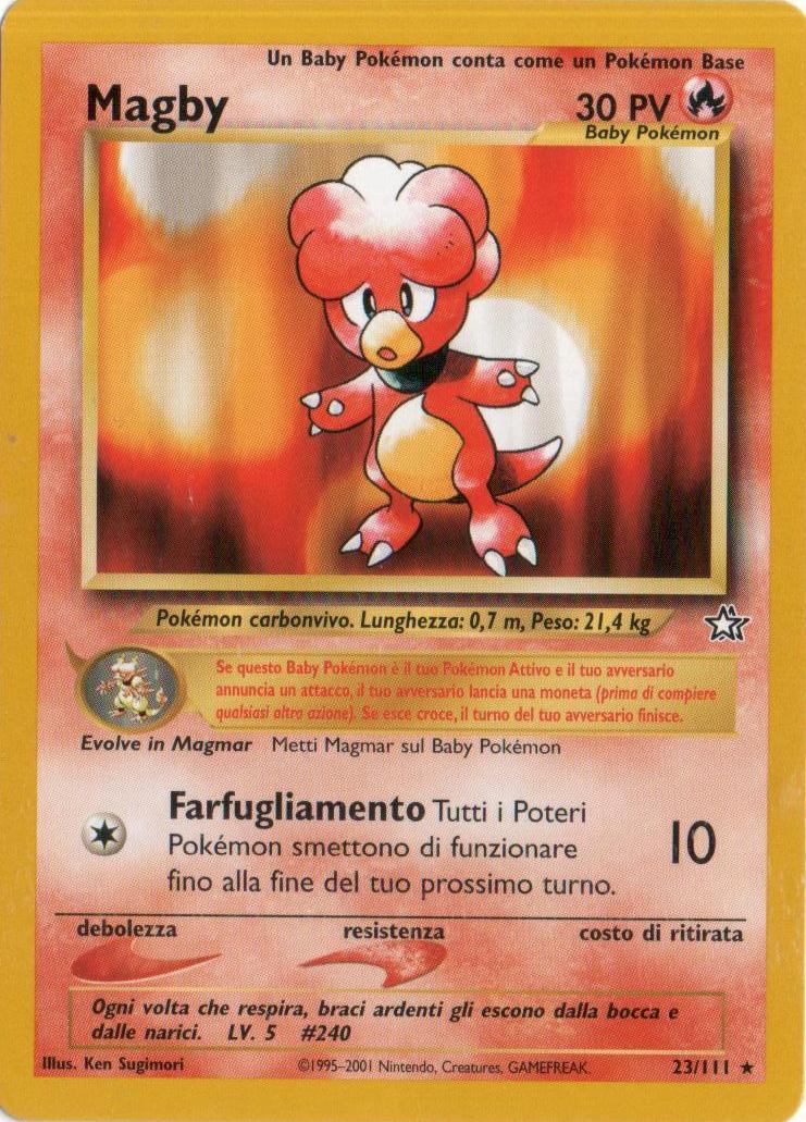 Magby 023 — Neo Genesis (Italian Pokémon TCG card)