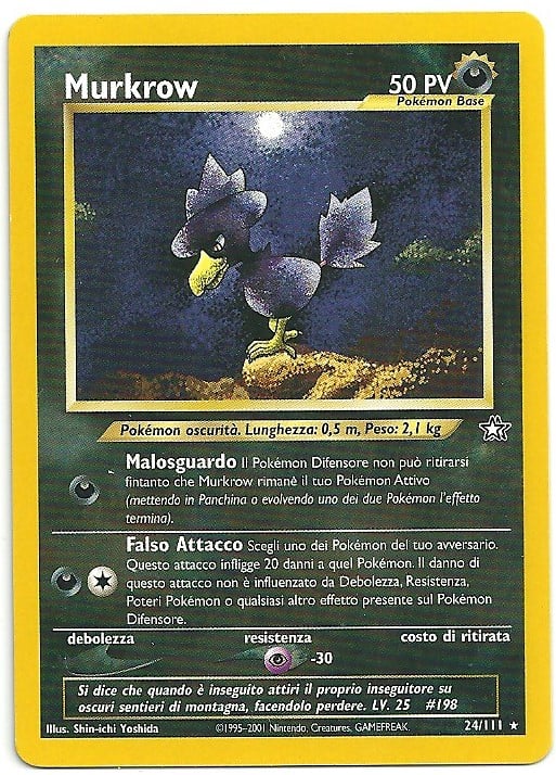 Murkrow 024 — Neo Genesis (Italian Pokémon TCG card)
