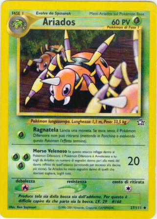 Ariados 027 — Neo Genesis (Italian Pokémon TCG card)
