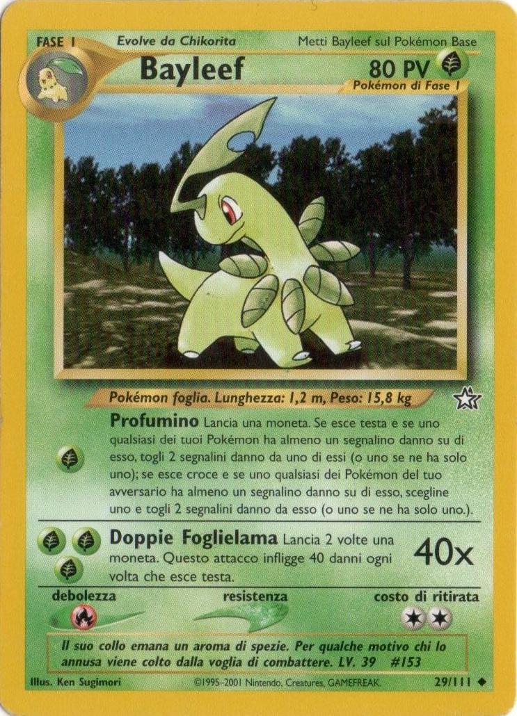 Bayleef 029 — Neo Genesis (Italian Pokémon TCG card)