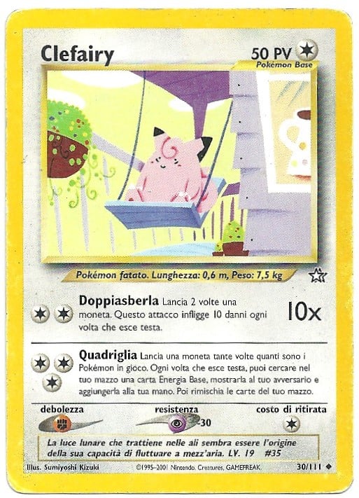 Clefairy 030 — Neo Genesis (Italian Pokémon TCG card)
