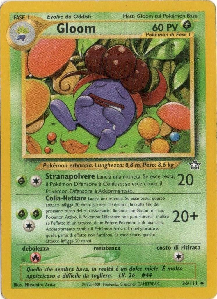 Gloom 036 — Neo Genesis (Italian Pokémon TCG card)