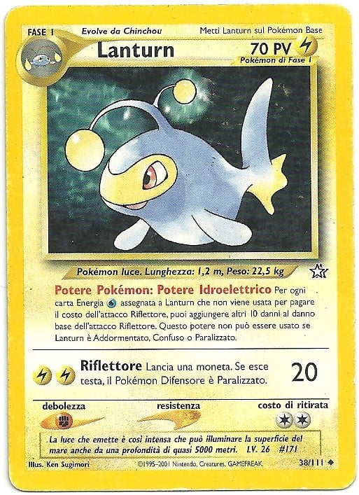 Lanturn 038 — Neo Genesis (Italian Pokémon TCG card)