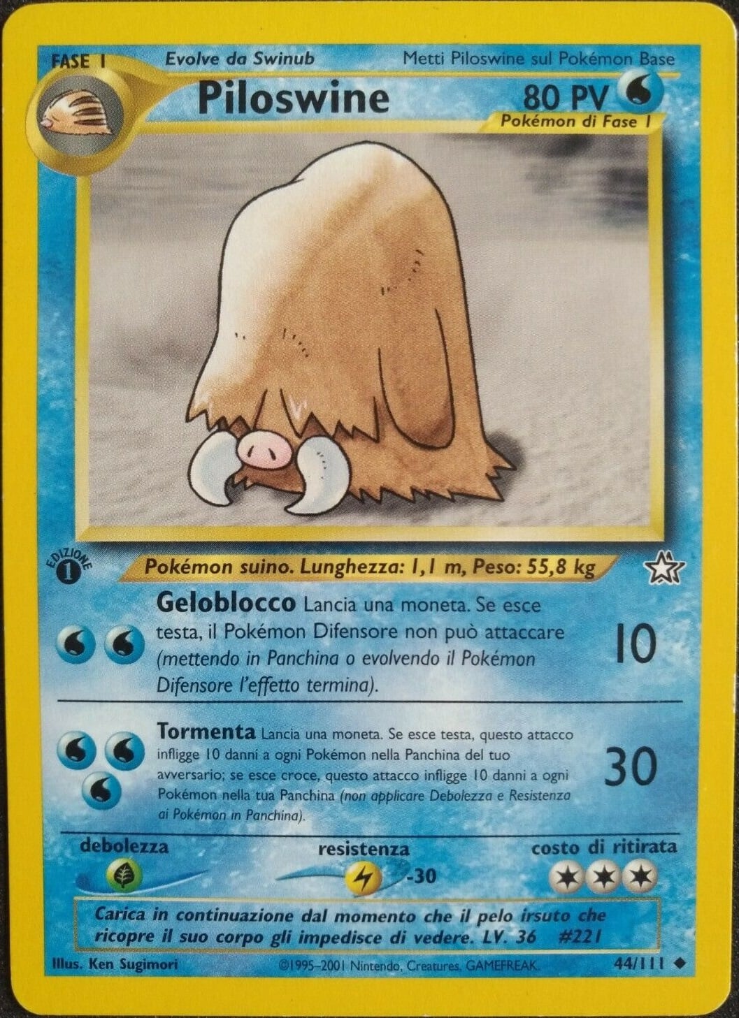 Piloswine 044 — Neo Genesis (Italian Pokémon TCG card)
