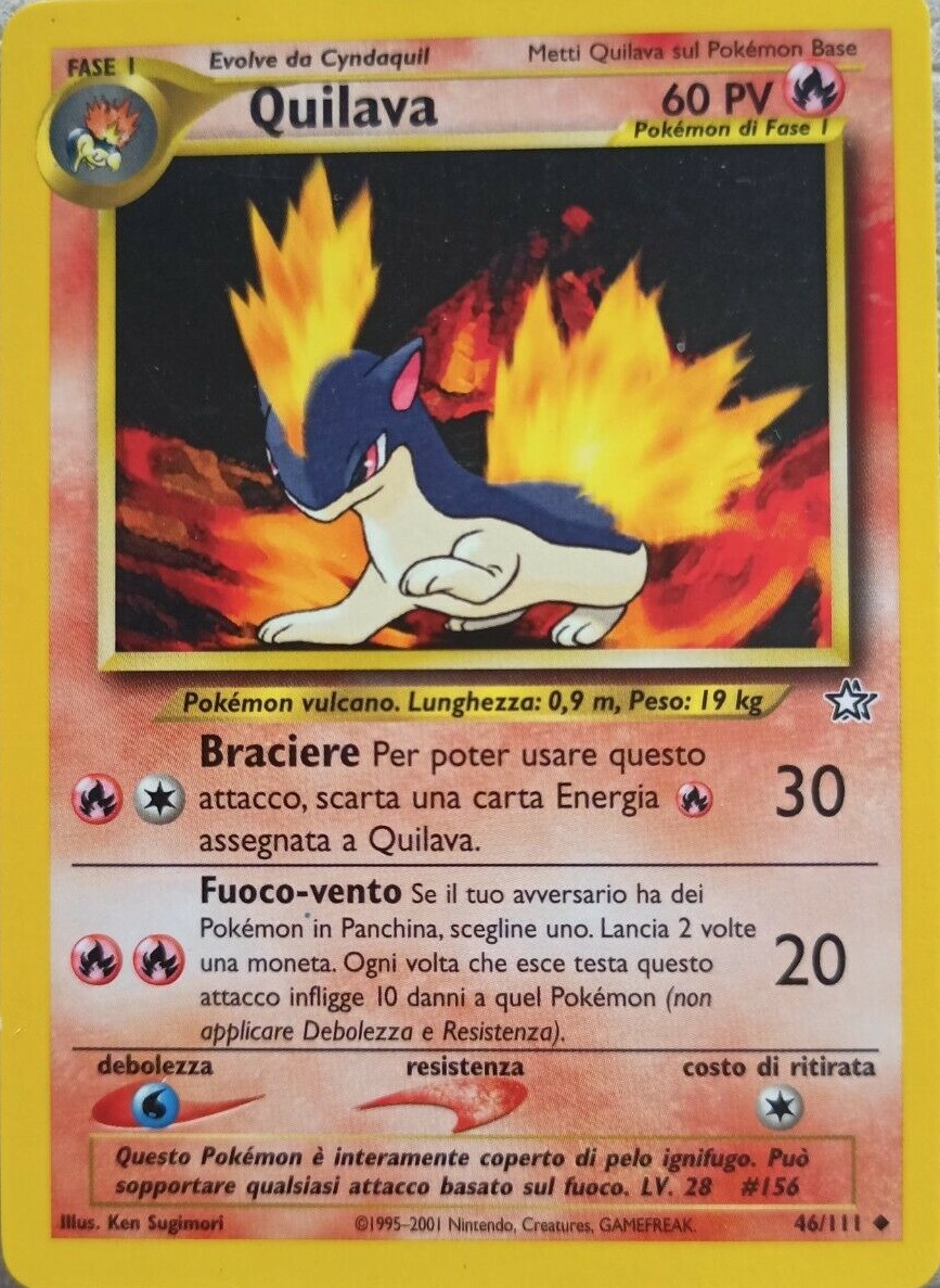 Quilava 046 — Neo Genesis (Italian Pokémon TCG card)