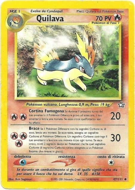 Quilava 047 — Neo Genesis (Italian Pokémon TCG card)