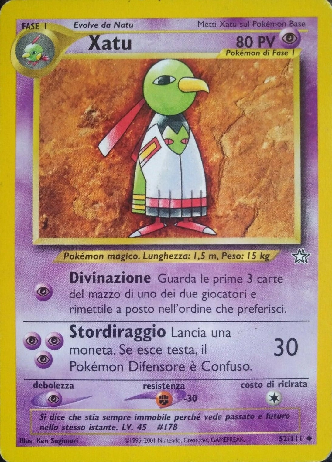 Xatu 052 — Neo Genesis (Italian Pokémon TCG card)
