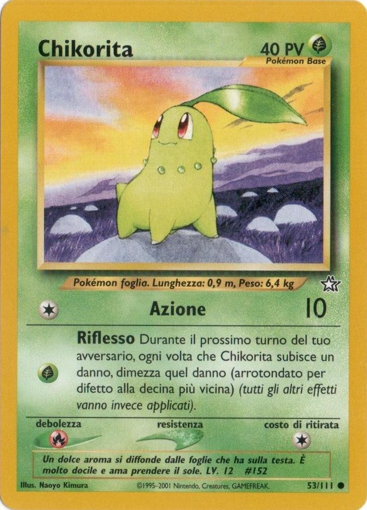 Chikorita 053 — Neo Genesis (Italian Pokémon TCG card)