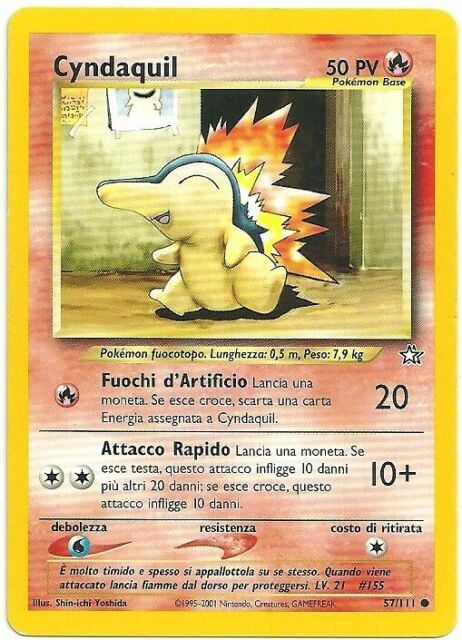 Cyndaquil 057 — Neo Genesis (Italian Pokémon TCG card)