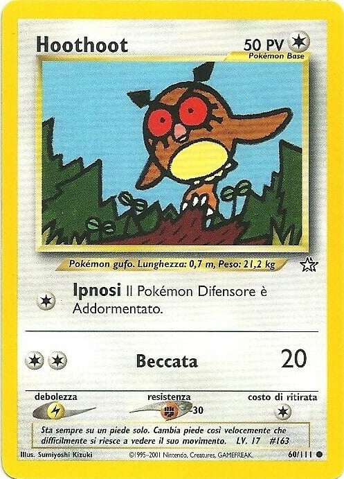 Hoothoot 060 — Neo Genesis (Italian Pokémon TCG card)