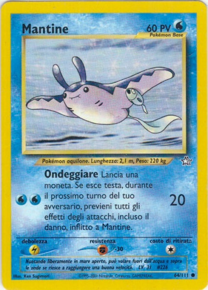 Mantine 064 — Neo Genesis (Italian Pokémon TCG card)