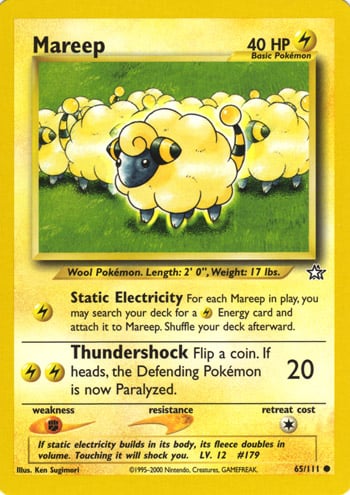 Mareep 065 — Neo Genesis (Italian Pokémon TCG card)