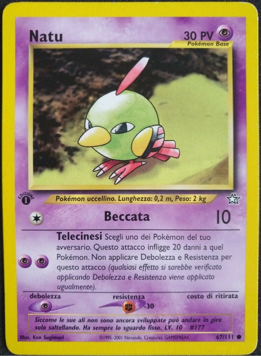 Natu 067 — Neo Genesis (Italian Pokémon TCG card)