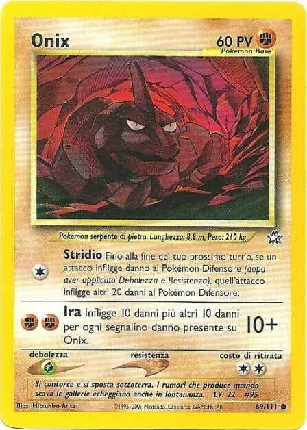 Onix 069 — Neo Genesis (Italian Pokémon TCG card)