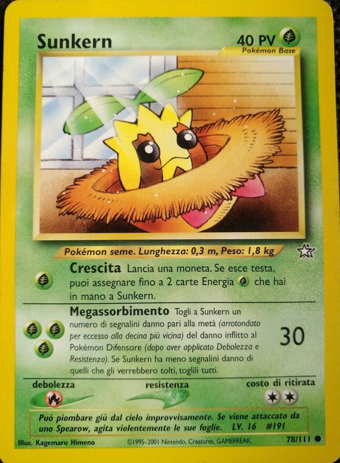 Sunkern 078 — Neo Genesis (Italian Pokémon TCG card)