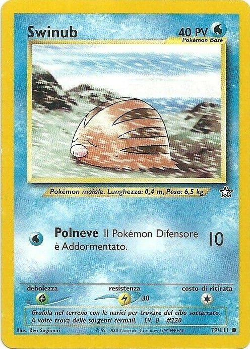 Swinub 079 — Neo Genesis (Italian Pokémon TCG card)