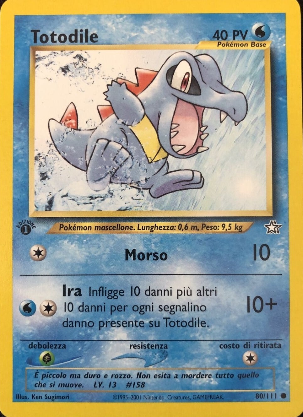Totodile 080 — Neo Genesis (Italian Pokémon TCG card)