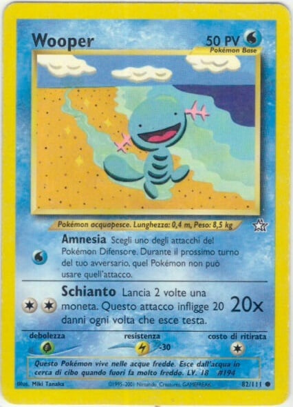 Wooper 082 — Neo Genesis (Italian Pokémon TCG card)