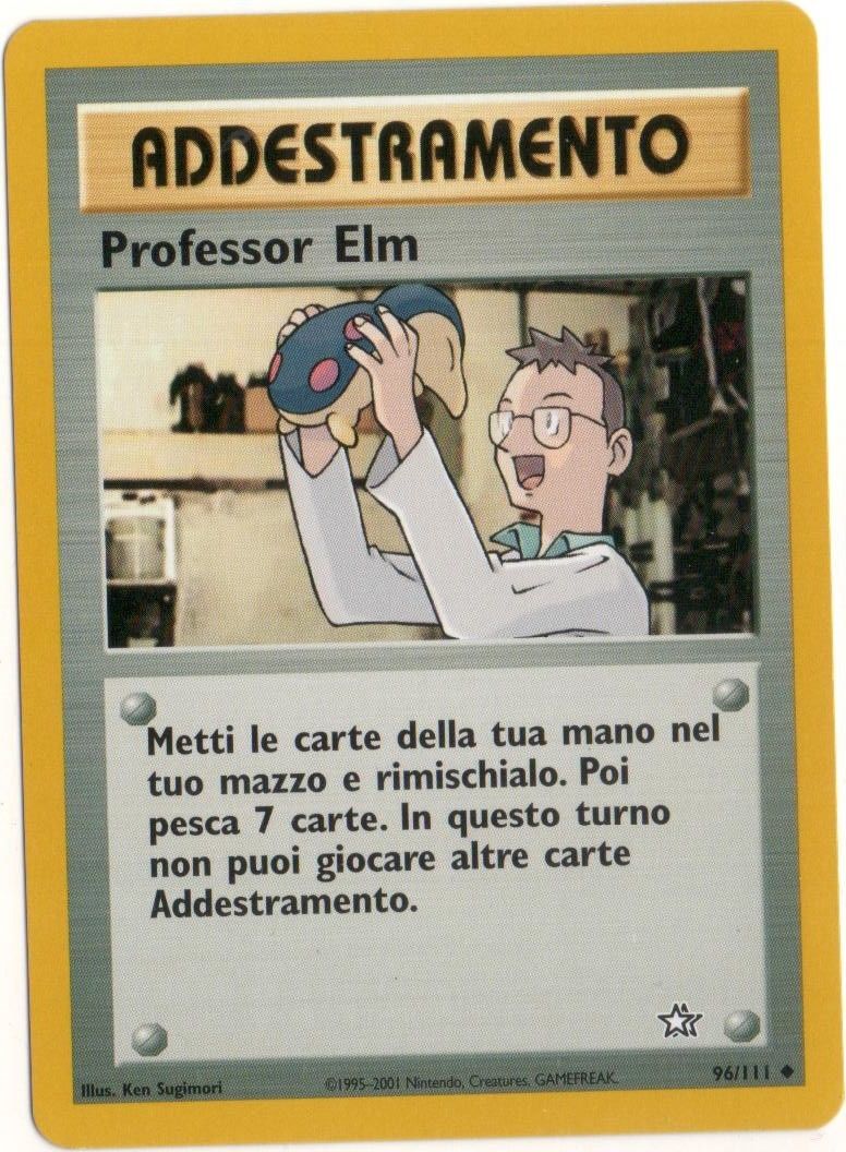 Professor Elm 096 — Neo Genesis (Italian Pokémon TCG card)
