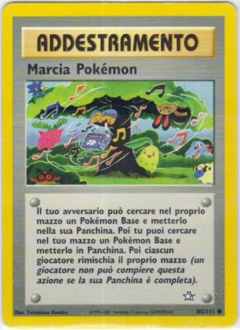 Marcia Pokémon 102 — Neo Genesis (Italian Pokémon TCG card)
