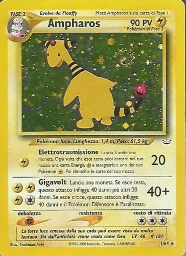 Ampharos 001 — Neo Revelation (Italian Pokémon TCG card)