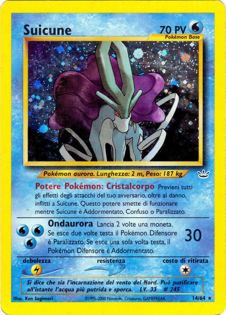 Suicune 014 — Neo Revelation (Italian Pokémon TCG card)
