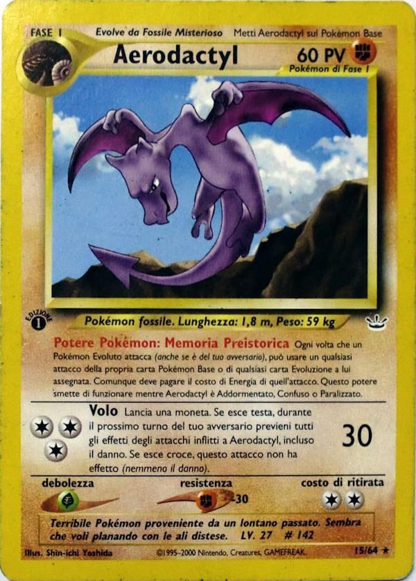 Aerodactyl 015 — Neo Revelation (Italian Pokémon TCG card)