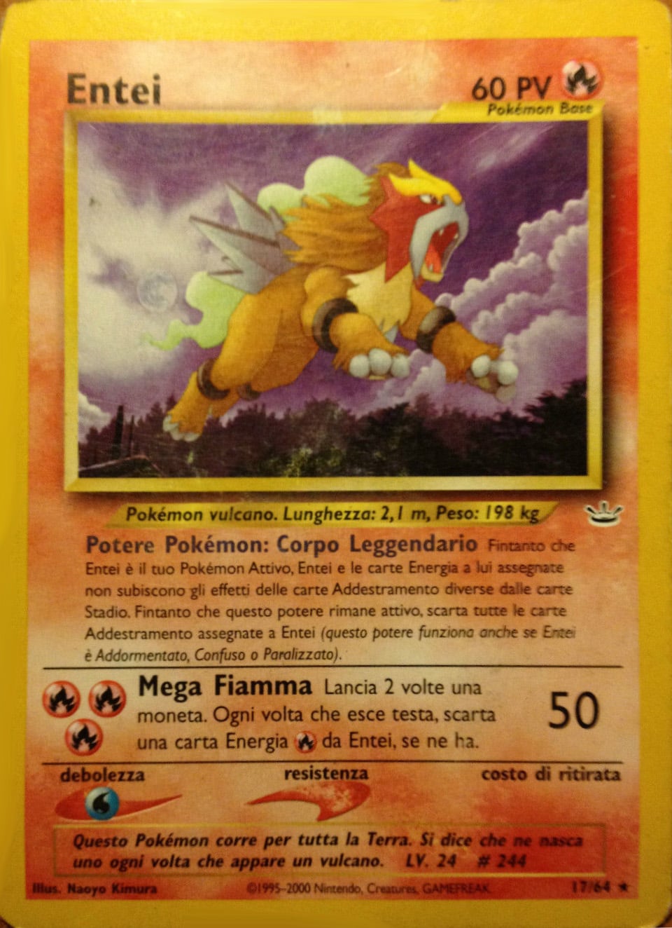 Entei 017 — Neo Revelation (Italian Pokémon TCG card)