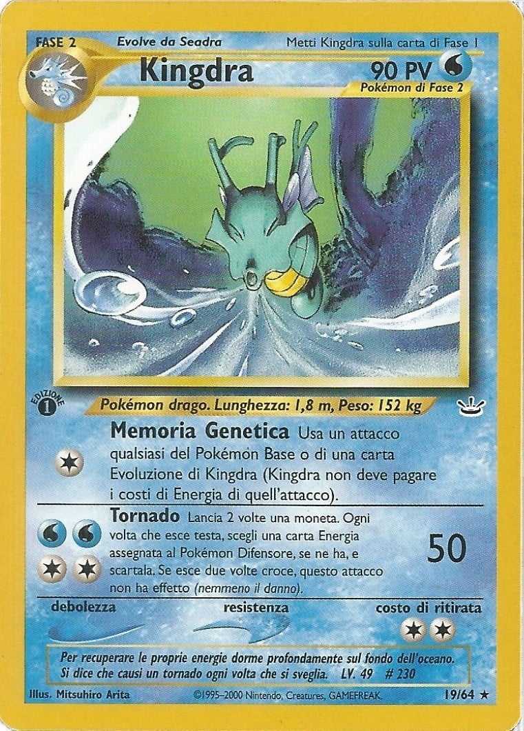 Kingdra 019 — Neo Revelation (Italian Pokémon TCG card)