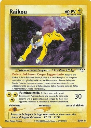 Raikou 022 — Neo Revelation (Italian Pokémon TCG card)