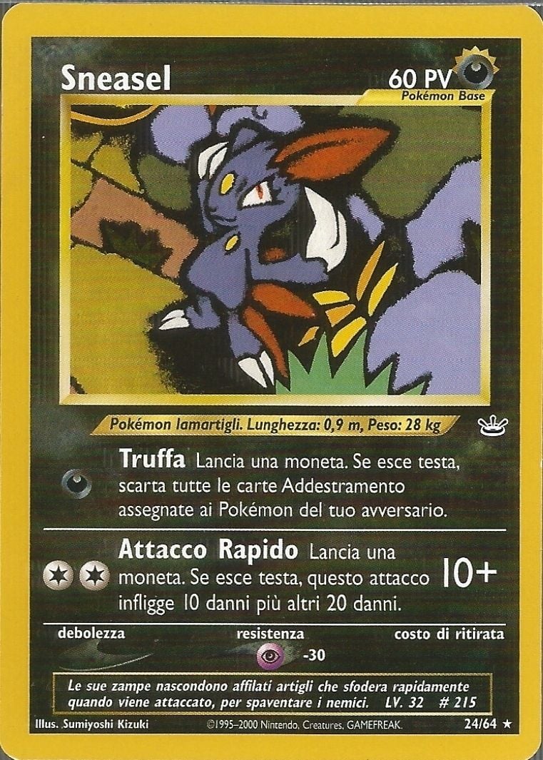 Sneasel 024 — Neo Revelation (Italian Pokémon TCG card)