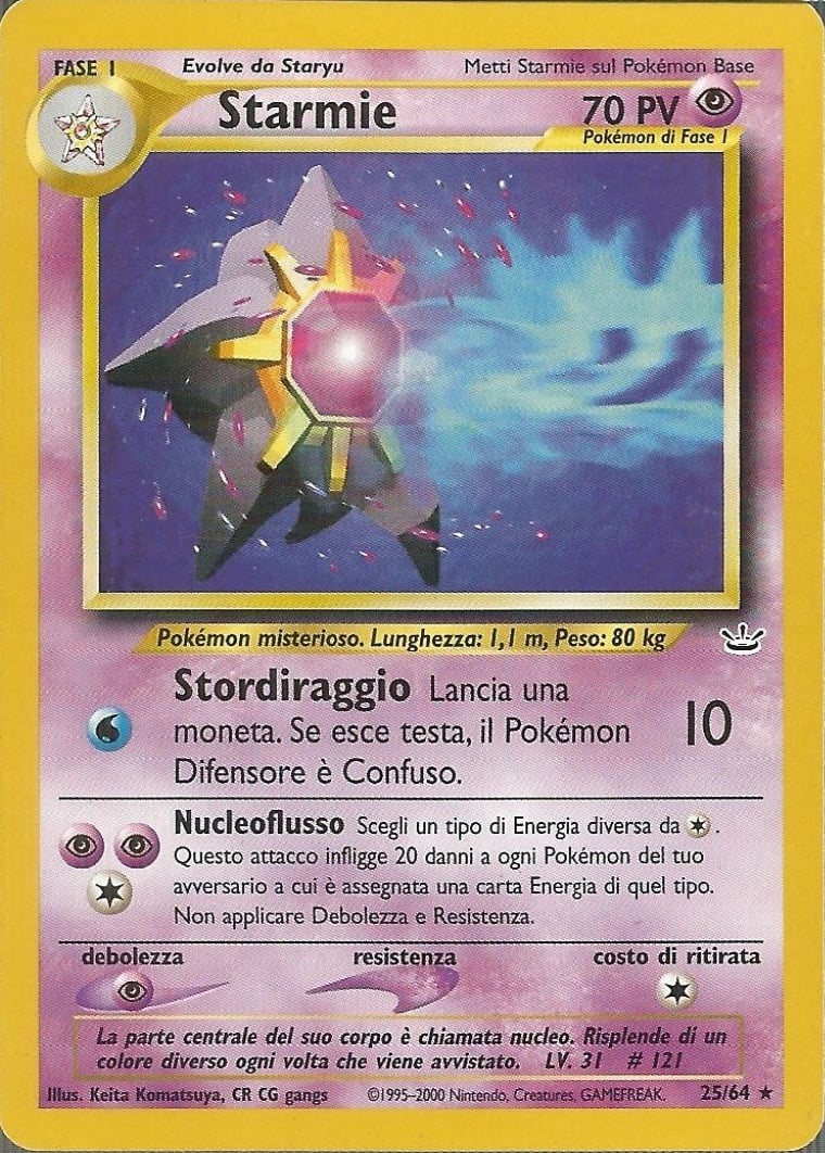 Starmie 025 — Neo Revelation (Italian Pokémon TCG card)