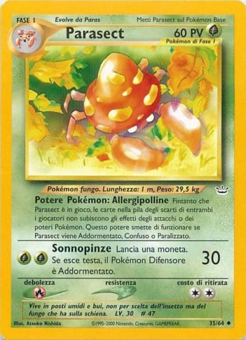Parasect 035 — Neo Revelation (Italian Pokémon TCG card)