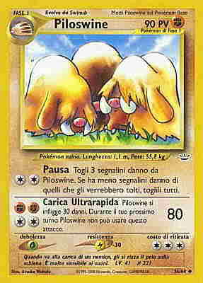 Piloswine 036 — Neo Revelation (Italian Pokémon TCG card)