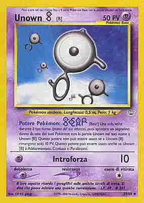 Unown B 039 — Neo Revelation (Italian Pokémon TCG card)